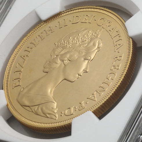 イギリス 1984年 エリザベス2世 5ポンド金貨 PF69UCAM:4235808-021